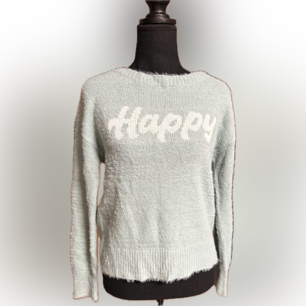 Belle - Soft long sleeve sweater- Happy